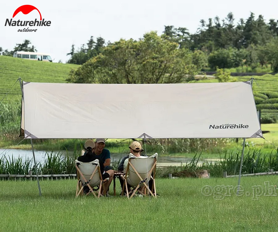 NH20TM006-LR Girder Shelter / Sun Shade Tarp with 2 Poles (Large Rectangle 3x5m)