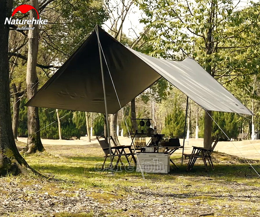 NH20TM006-SR Girder Shelter / Sun Shade Tarp with 2 Poles (Small Rectangle 3x4m)