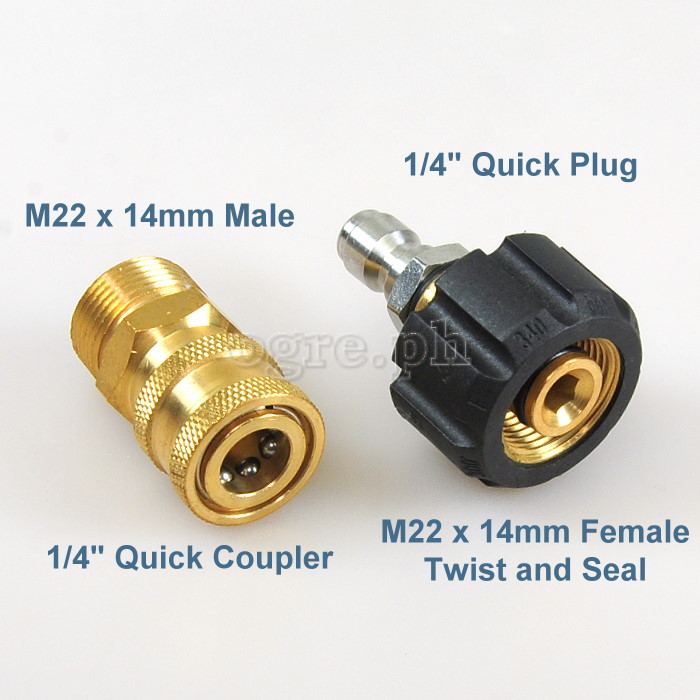 PWQ-05 M22 x 1/4 Quick Connect Coupler Set