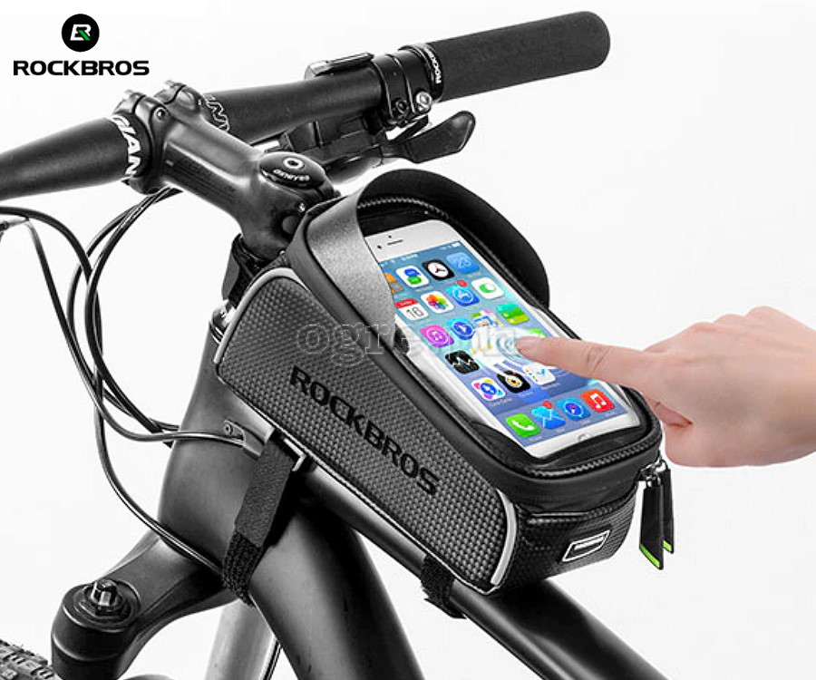 017-1BK Waterproof Bike Frame Bag with 6.0 Inch TouchScreen Phone Case