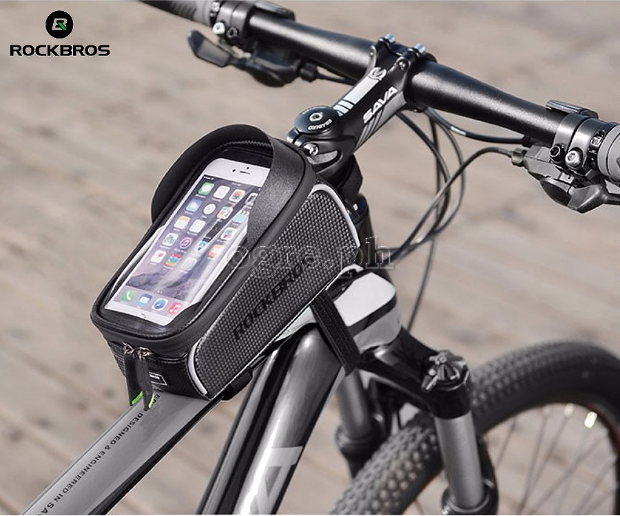 017-1BK Waterproof Bike Frame Bag with 6.0 Inch TouchScreen Phone Case