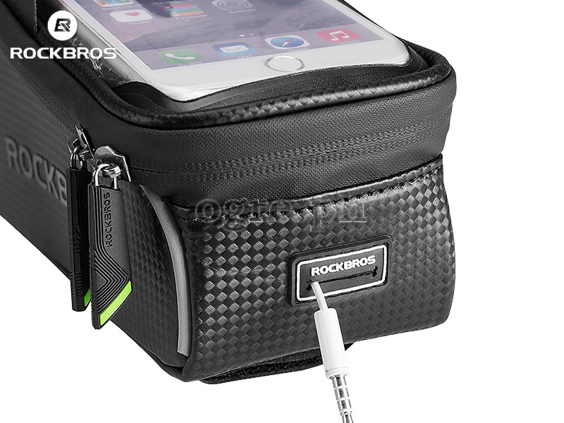 017-1BK Waterproof Bike Frame Bag with 6.0 Inch TouchScreen Phone Case