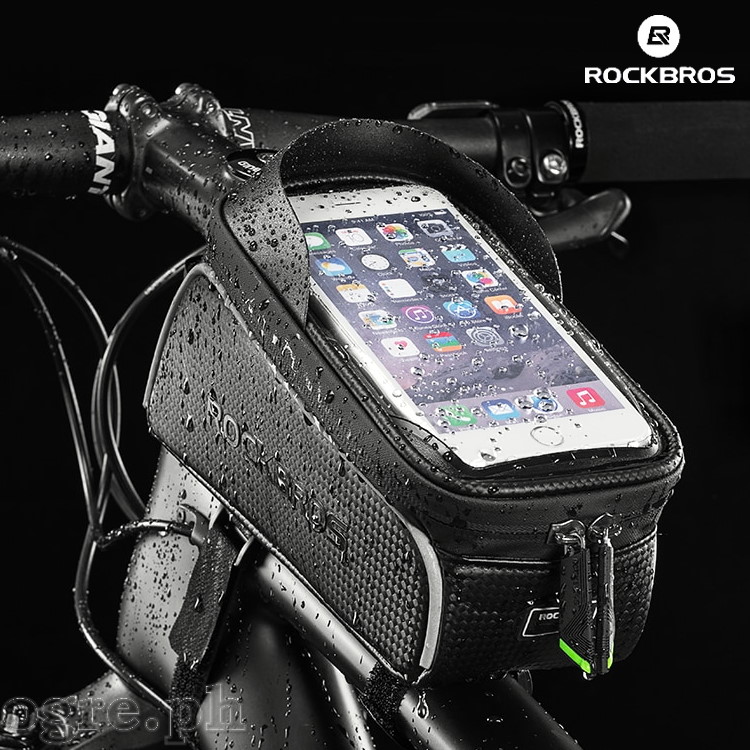 017-1BK Waterproof Bike Frame Bag with 6.0 Inch TouchScreen Phone Case