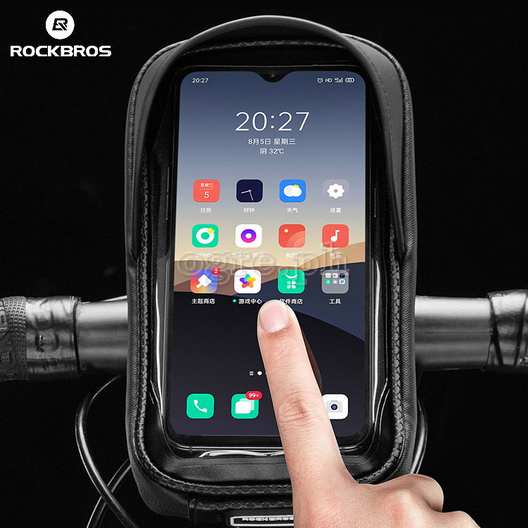 B70 Hard Shell Bike Handlebar Bag with 6.2 Inch TouchScreen Phone Case