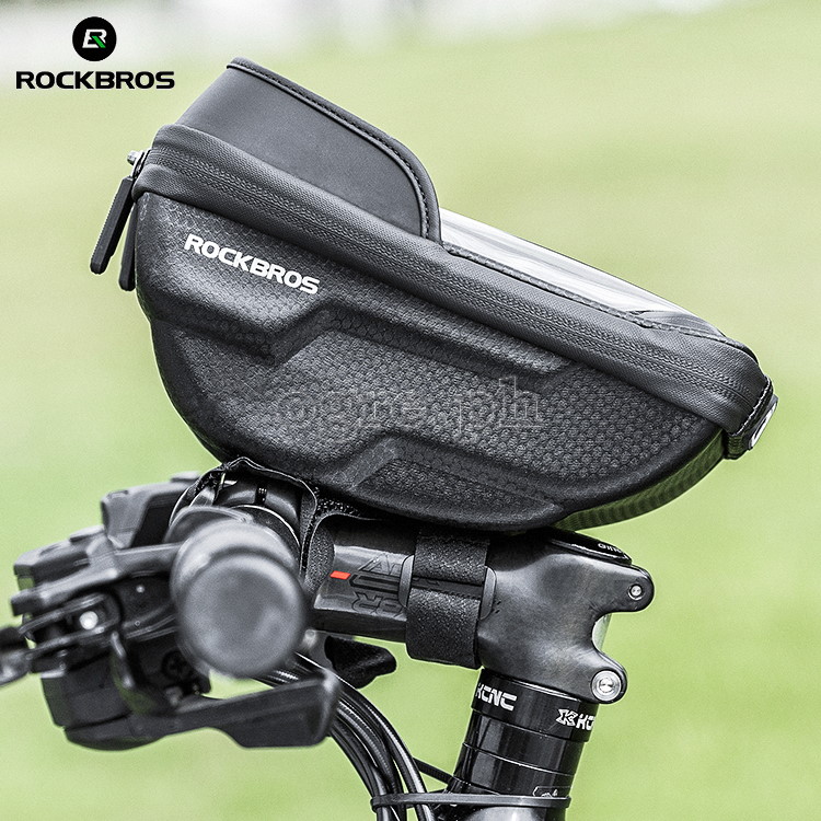 B70 Hard Shell Bike Handlebar Bag with 6.2 Inch TouchScreen Phone Case