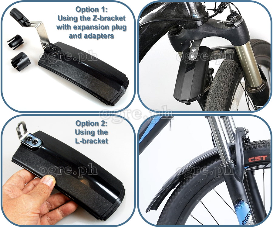 DNB-1001 Universal Front and Rear Retractable Mudguard Set with LED Tail Light
