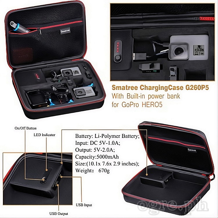 SmaCase Medium Large EVA Case with Power Bank