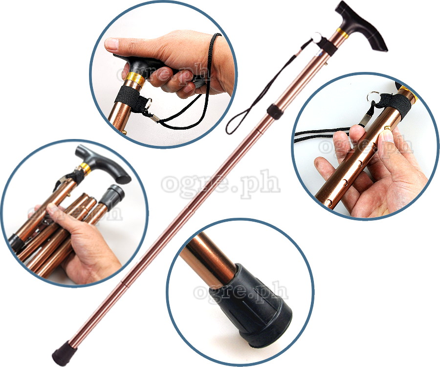 PY-GZ017 Foldable Aluminum Walking Cane