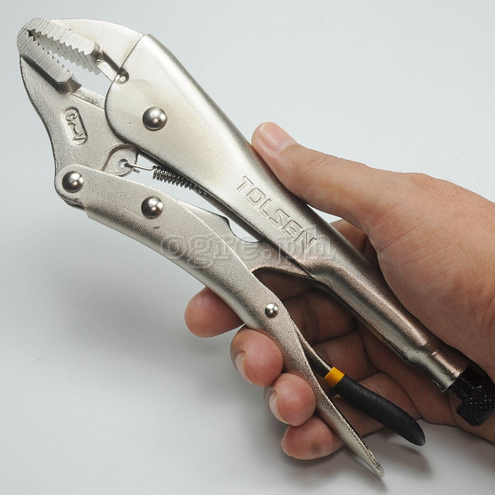 10048 Industrial Locking Pliers Flat Jaws 250mm (10”)