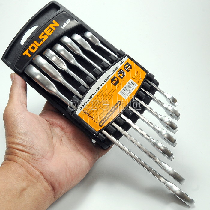 15229 7pcs Fixed Head Combination Ratchet Spanner Set
