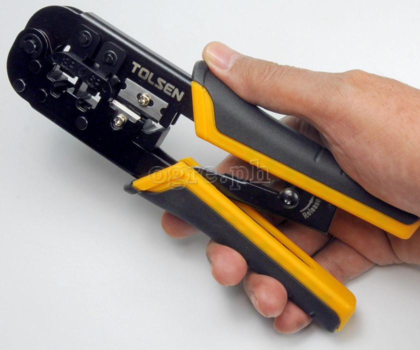 38054 Industrial Ratchet Modular Network Crimping Pliers