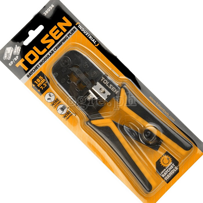 38054 Industrial Ratchet Modular Network Crimping Pliers