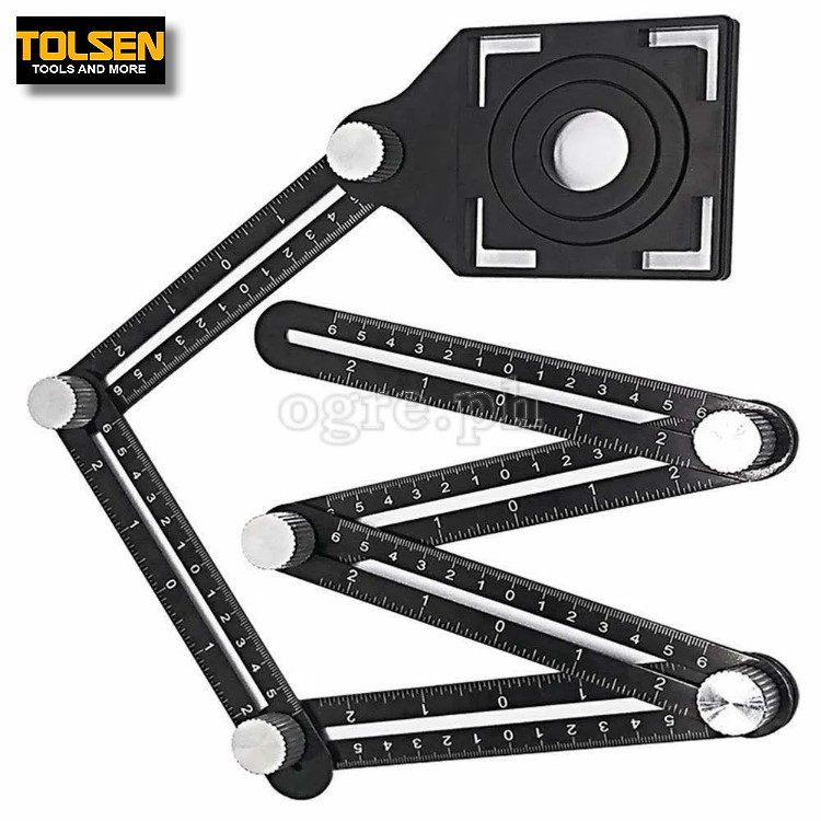 41045 Six Fold Multi Angle Ruler and Drill Hole Locator