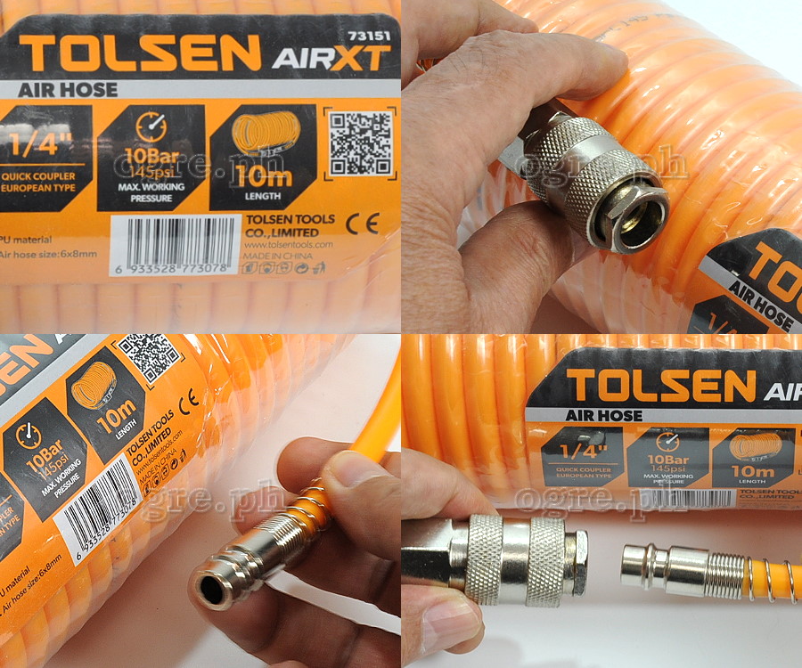 73151 Air Hose with Quick-Release Fittings