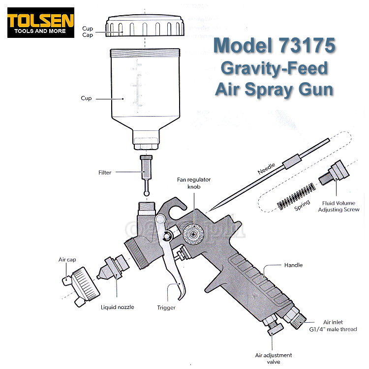 73175 Spray Gun Gravity Type 600ml