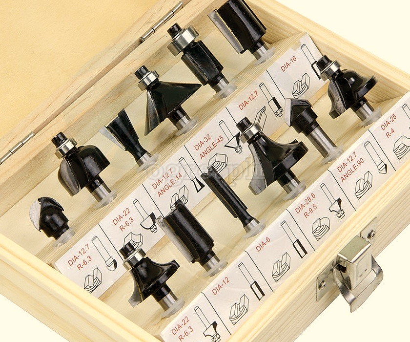 75680 12pcs Carbide Router Bits Set