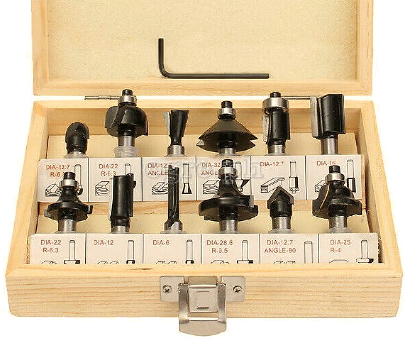 75680 12pcs Carbide Router Bits Set
