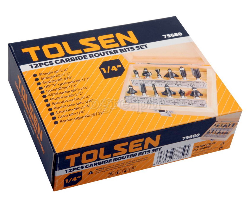 75680 12pcs Carbide Router Bits Set