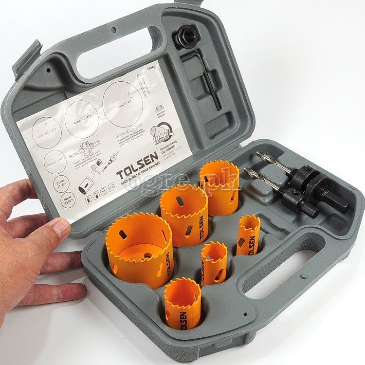 75861 9pcs Bi-Metal Hole Saw Set