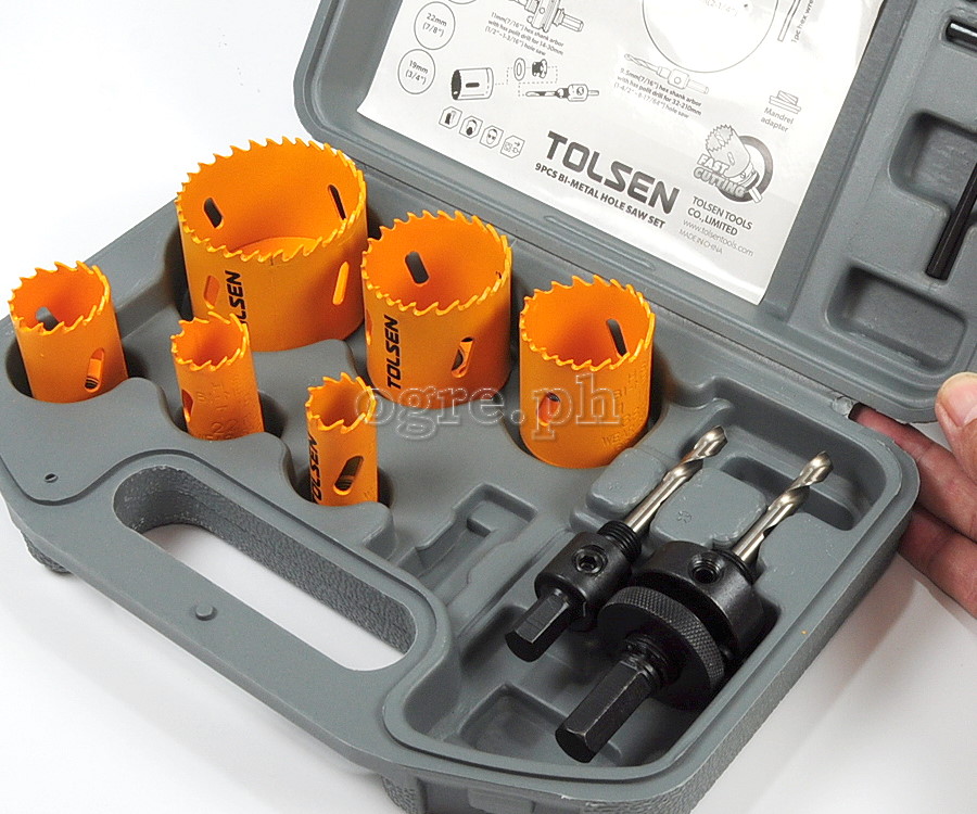 75861 9pcs Bi-Metal Hole Saw Set