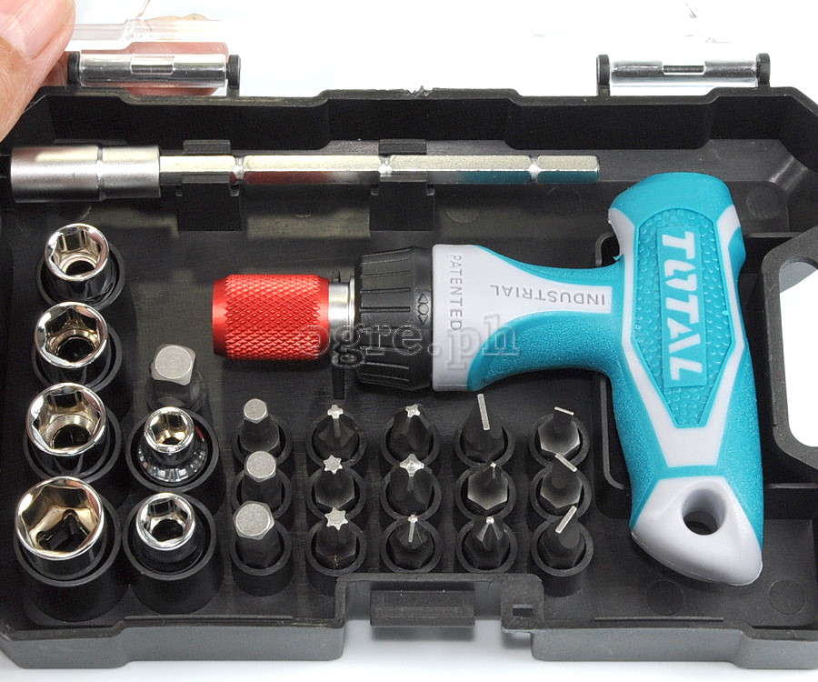 TACSD30186 24 Pcs T-Handle Ratchet with Bits Set