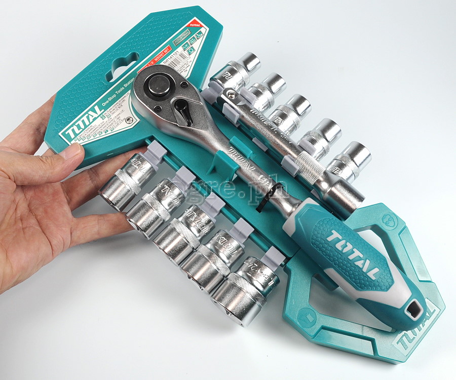 THT141121 12pcs 1/2″ Drive Ratchet Handle with Sockets Set
