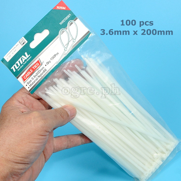 THTCT2001 Pack of 100pcs Cable Ties 3.6 x 200mm