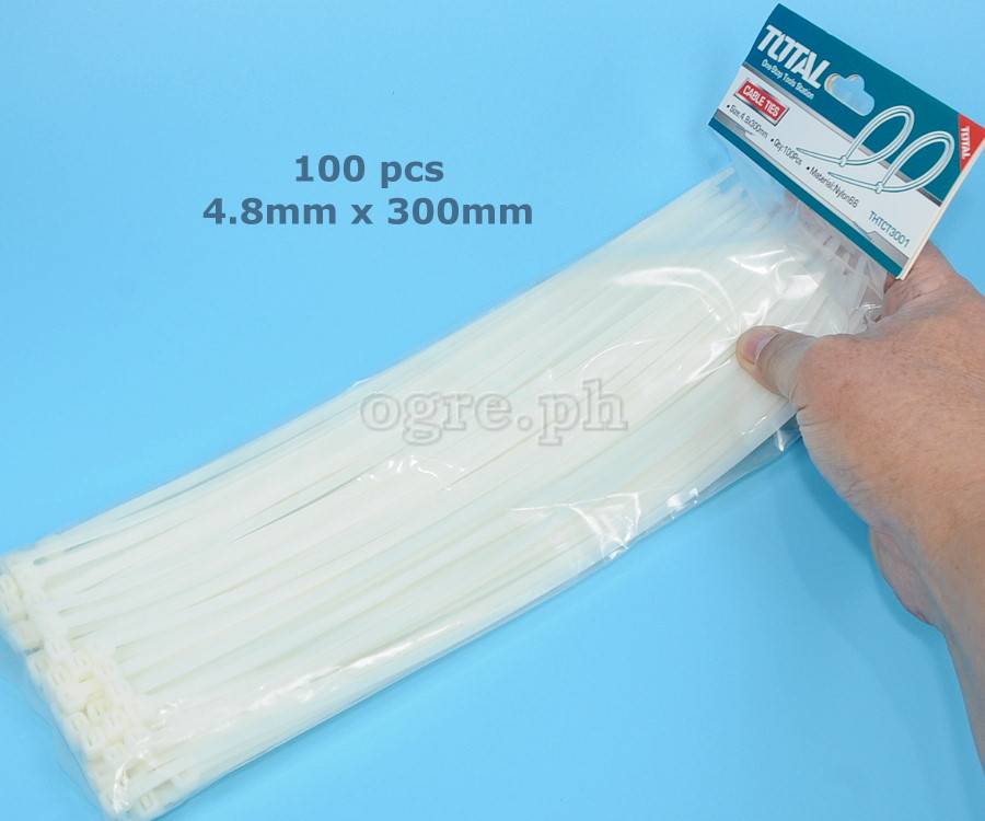 THTCT3001 Pack of 100pcs Cable Ties 4.8 x 300mm