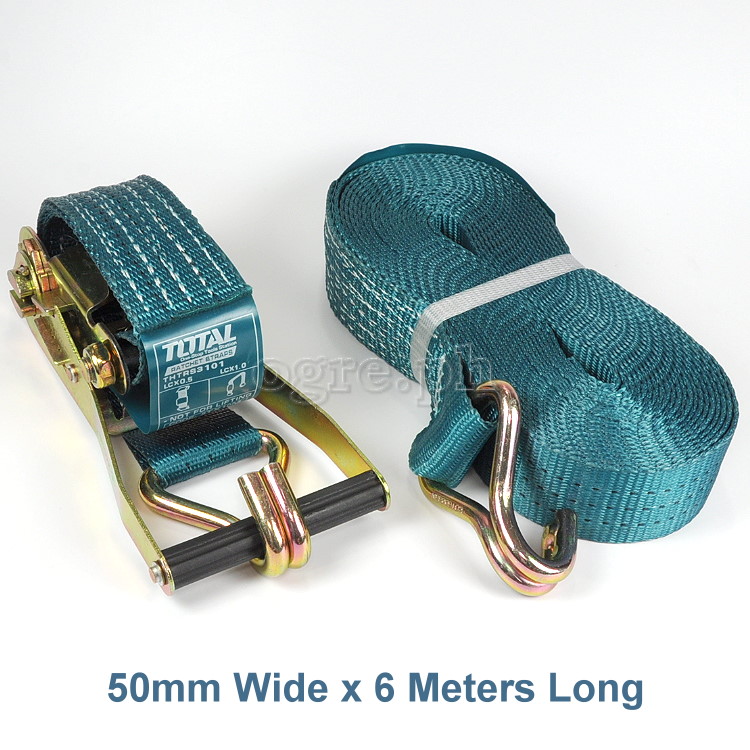 THTRS3061 Heavy-Duty 3-Ton Ratchet Straps Set 50mmx6M