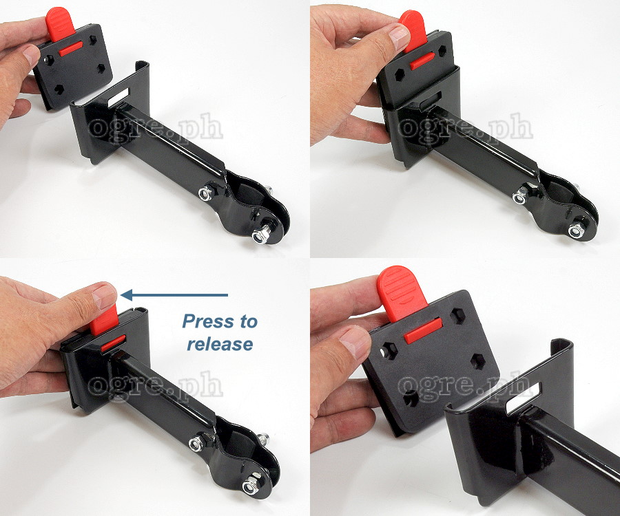 BFB-02HSM Bike Basket Quick Release Fixing Bracket ~ Clamp-on Stem Mount (Basket Holder Only)