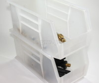 3J-711 Clear Stackable Storage Bin Medium ( 5.5 x 11 x 4.9 inches )