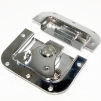 BL02C-L Flight Case Medium Butterfly Latch, 105mm x 112mm, with Padlock Hook, 12mm Recess
