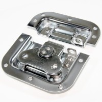 BL02D-L Flight Case Medium Butterfly Latch, 102mm x 109mm, with Padlock Hook, 12mm Recess