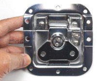 BL02E-L Flight Case Medium Butterfly Latch, w/ Offset w/ Padlock Hook, 105mm x 112mm Chrome