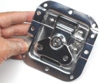 BL02E-L Flight Case Medium Butterfly Latch, w/ Offset w/ Padlock Hook, 105mm x 112mm Chrome