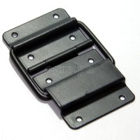 HS01-B Flight Case Small Stop Hinge, 48x87mm, Black, Set of 2