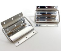 HS06 Flight Case Medium-Large Stop Hinge, 100x129mm, Chrome, Set of 2