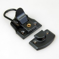 TL02-LB Flight Case Medium Drawbolt Closure Latch, Key Lockable 75 x 45mm Black
