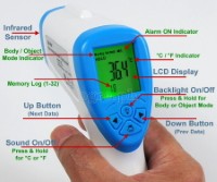 T-168 Non-Contact Infrared Thermometer with Fever Alert Function