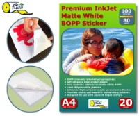 BLS-MA3-A4 BOPP Matte White Label Sticker Sheets A3 / A4 20 sheets