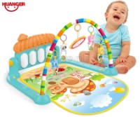 HE0639 Orange Mushroom Piano Fitness Play Mat Set