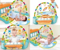 HE0639 Orange Mushroom Piano Fitness Play Mat Set
