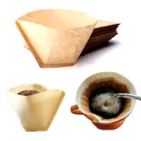 55-313 Pack of 80 Unbleached Natural Virgin Pulp Cone-Style Coffee Filters