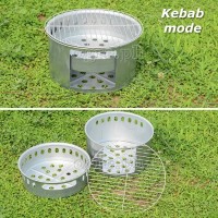 15SK 4-in-1 Wood Burning Carbon Steel Stove/Grill/Hot Plate Set
