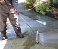 PWWB-416 Pressure Washer 16" 4-nozzles Aluminum Water Broom with 24" Extension Wand