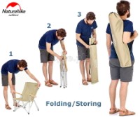 NH19JJ004 Aluminum Folding Chair with Arm Rest