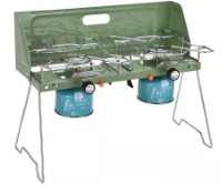 OTGS-202 Portable 2-Burner Butane Stove with Folding Lid and Stand