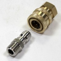 PWQ-01BS 1/4” Quick Connect Coupler Set (Brass/Stainless)