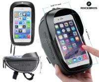 010-4BK Waterproof Bike Handlebar Bag with 6.0 Inch TouchScreen Phone Case