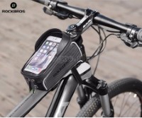 017-1BK Waterproof Bike Frame Bag with 6.0 Inch TouchScreen Phone Case